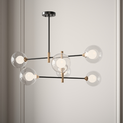 现代玻璃多头吊灯3d模型