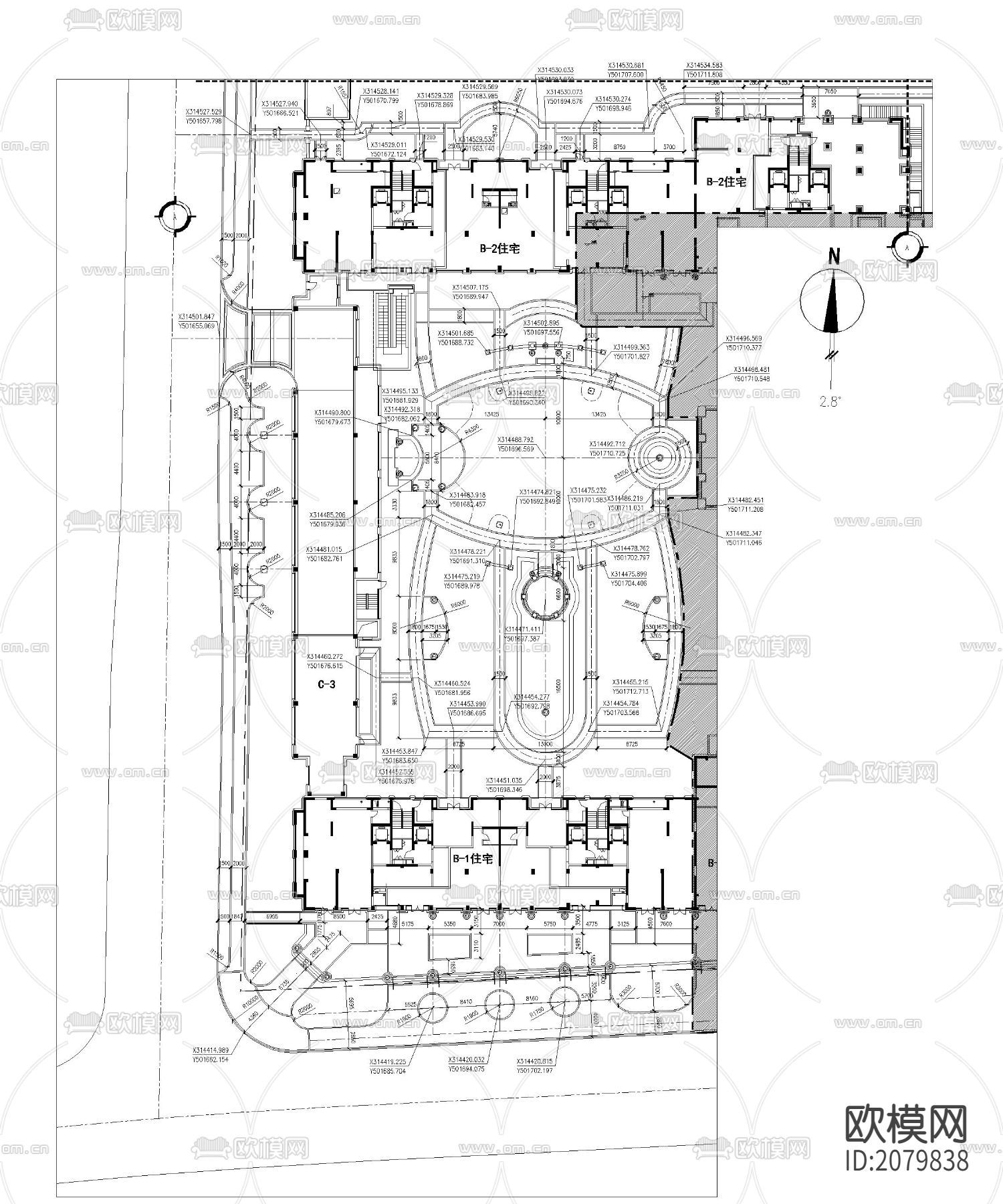 某居住区景观CAD施工图下载（渲染图3）