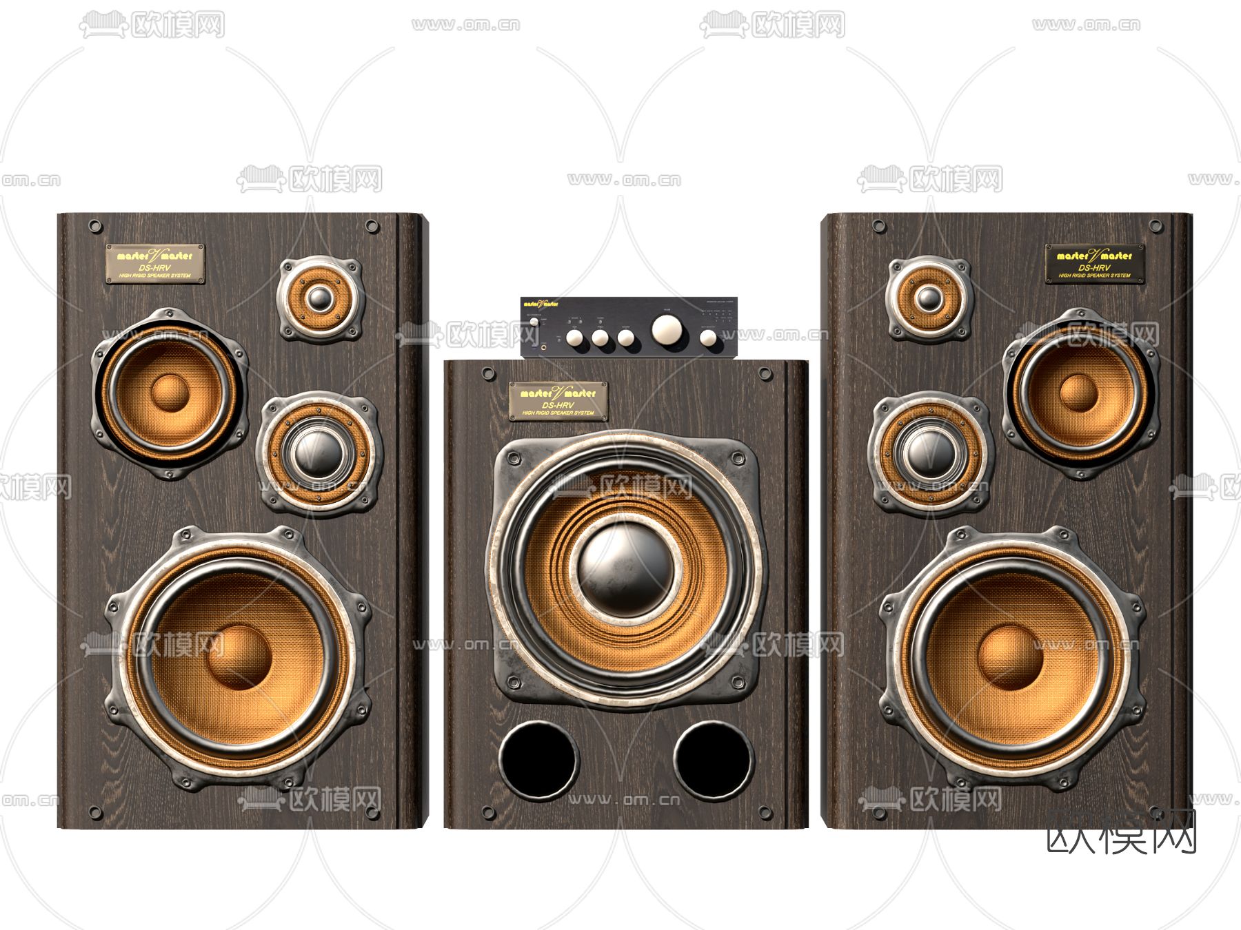 现代曼哈顿音箱3d模型下载