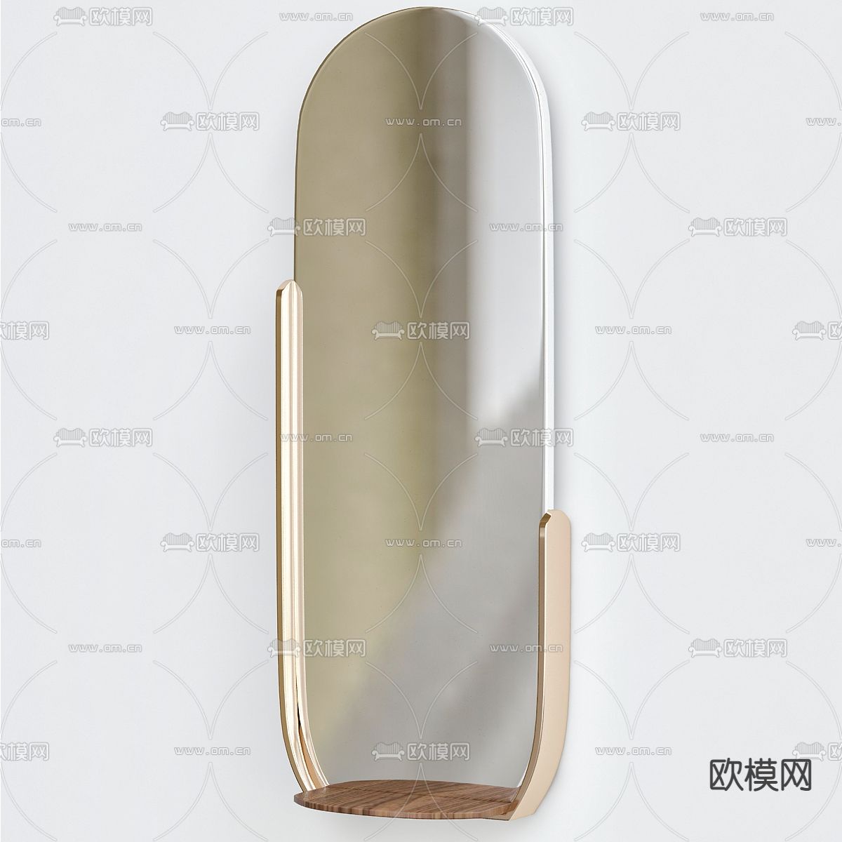 现代玻璃全身镜3d模型下载