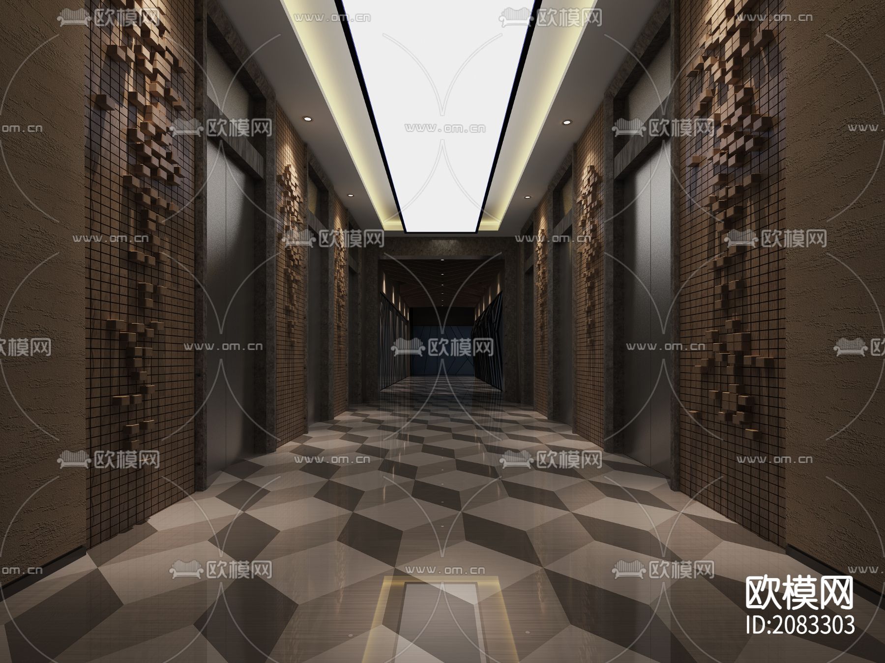 新世纪餐饮广场方案+CAD施工图下载（渲染图2）