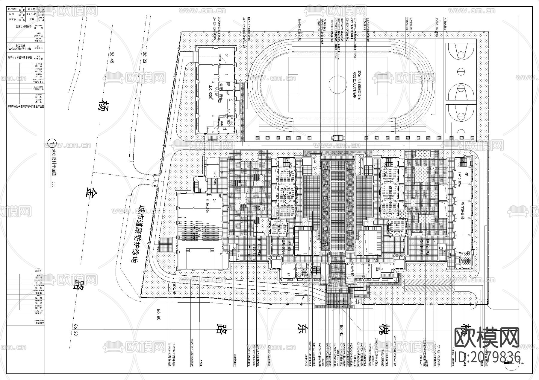 某小学全套景观CAD施工图下载（渲染图8）