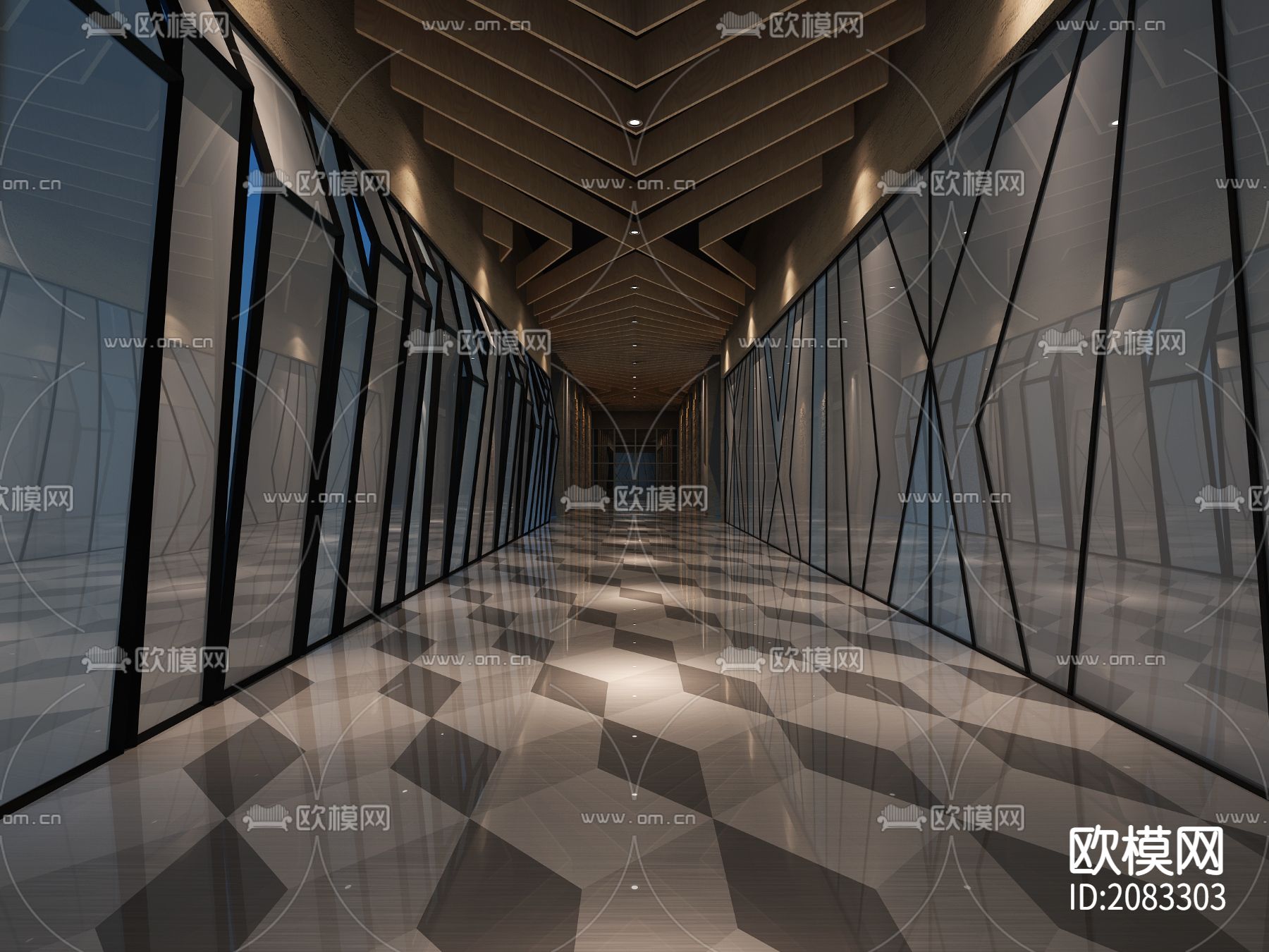 新世纪餐饮广场方案+CAD施工图下载（渲染图4）