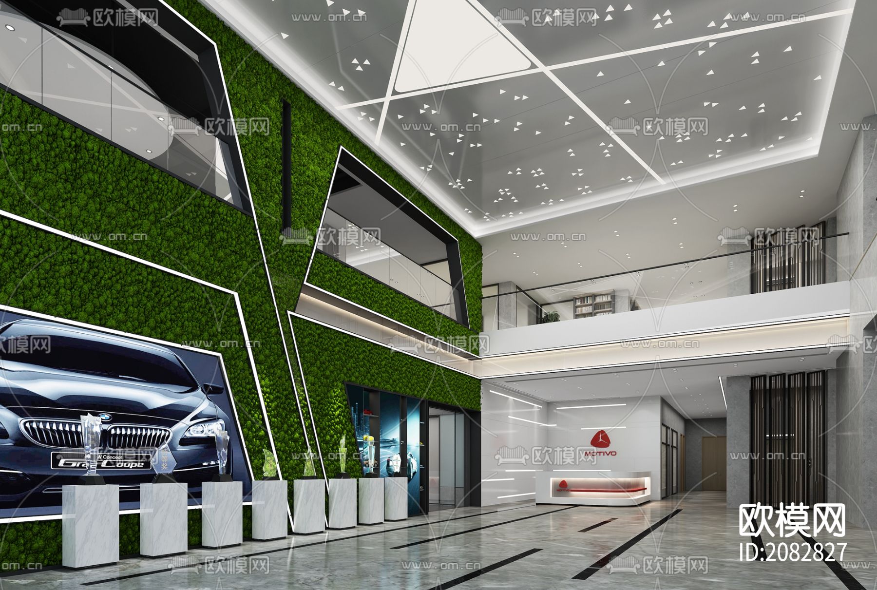 办公楼CAD施工图效果图下载（渲染图7）