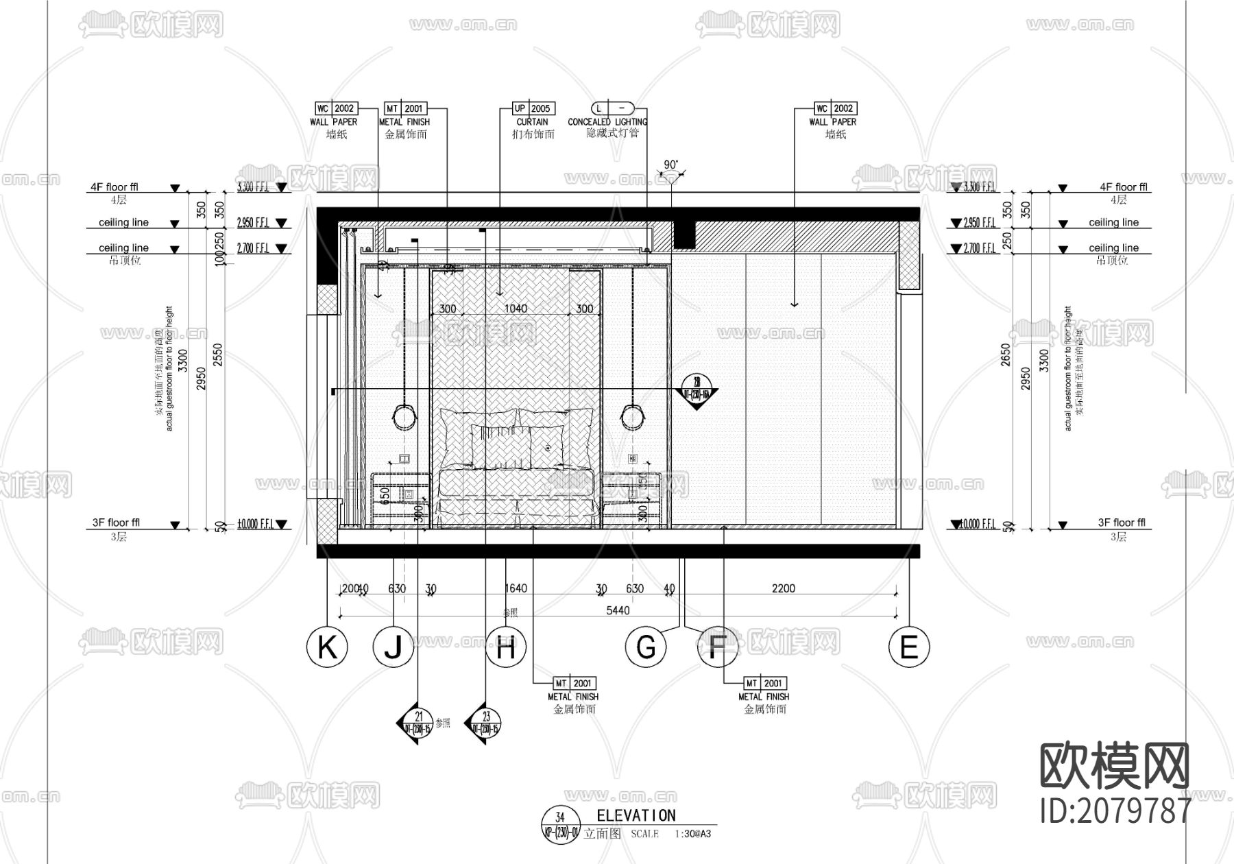 230㎡大平层家装CAD施工图下载（渲染图8）