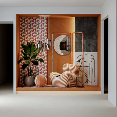 软装展示橱窗3d模型