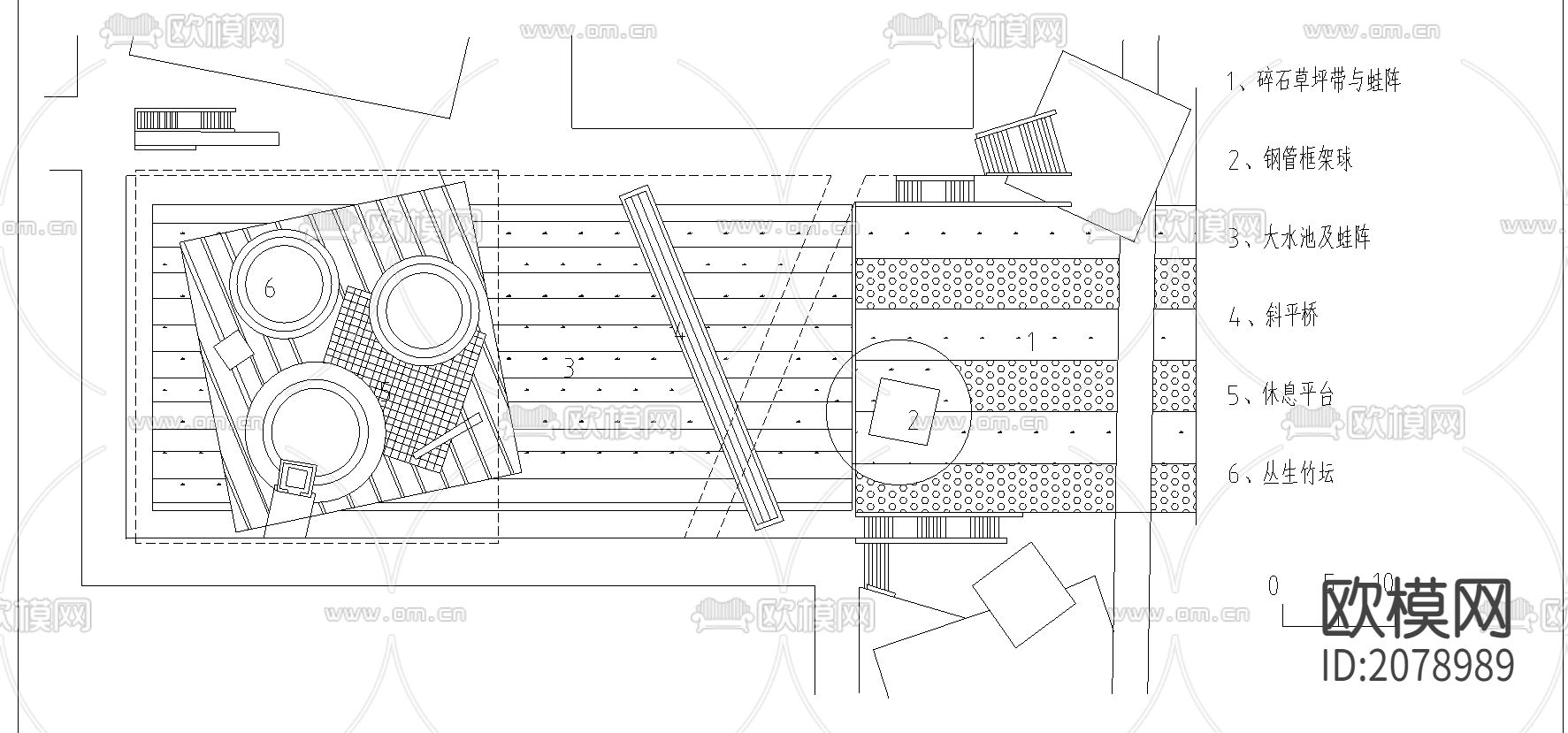 西现代园林CAD平面图下载