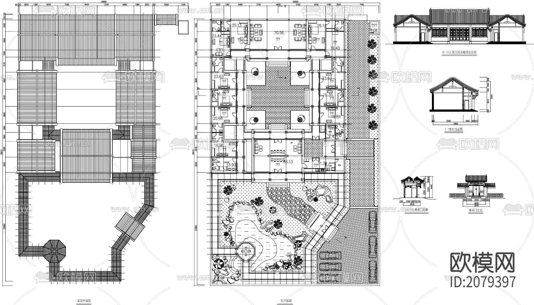 经典四合院CAD平面图下载