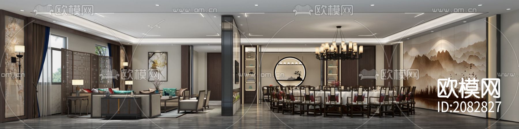 办公楼CAD施工图效果图下载（渲染图5）