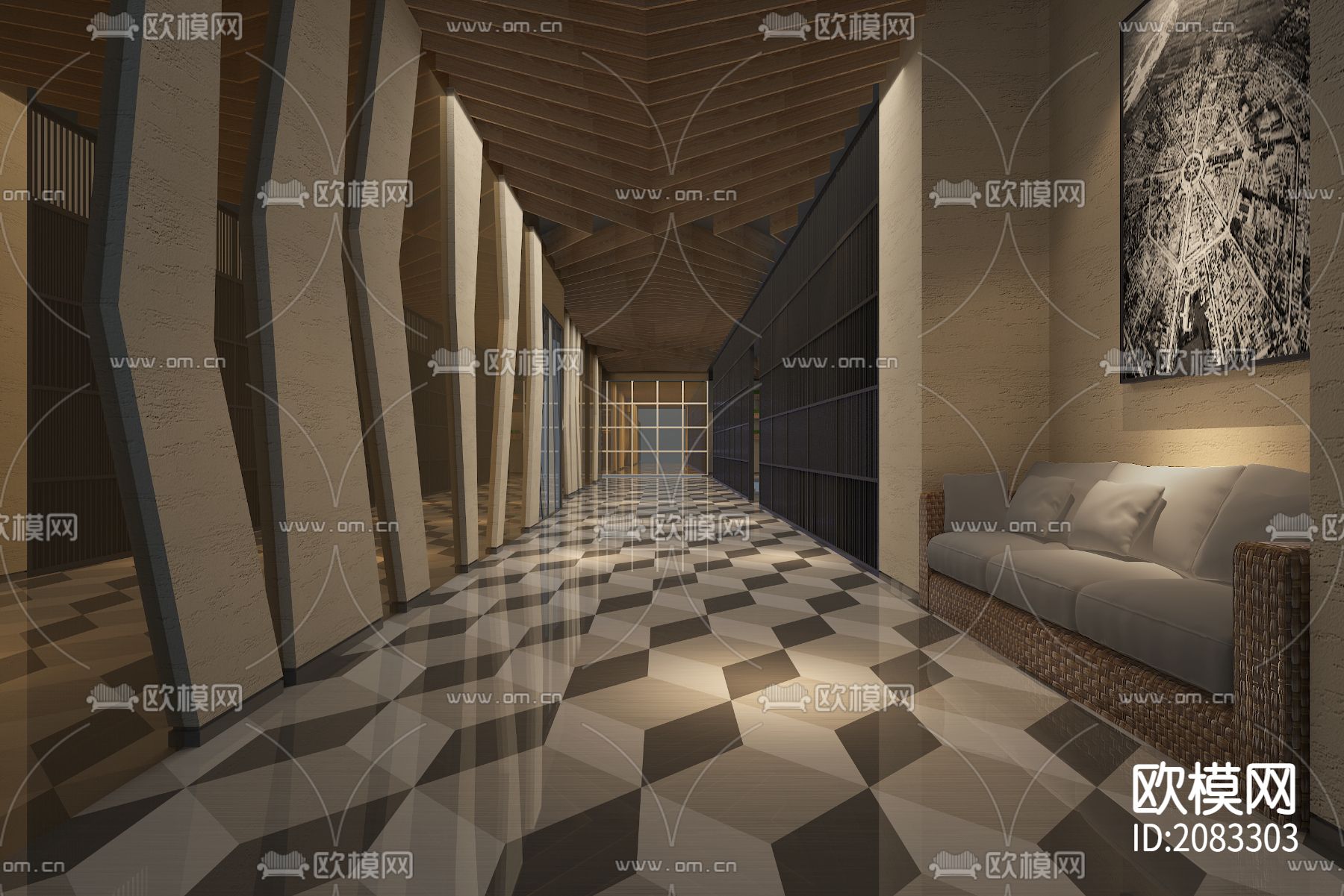 新世纪餐饮广场方案+CAD施工图下载（渲染图5）