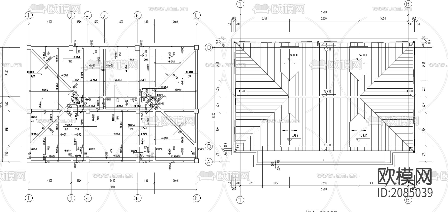 异形柱整套完整结CAD施工图下载（渲染图4）