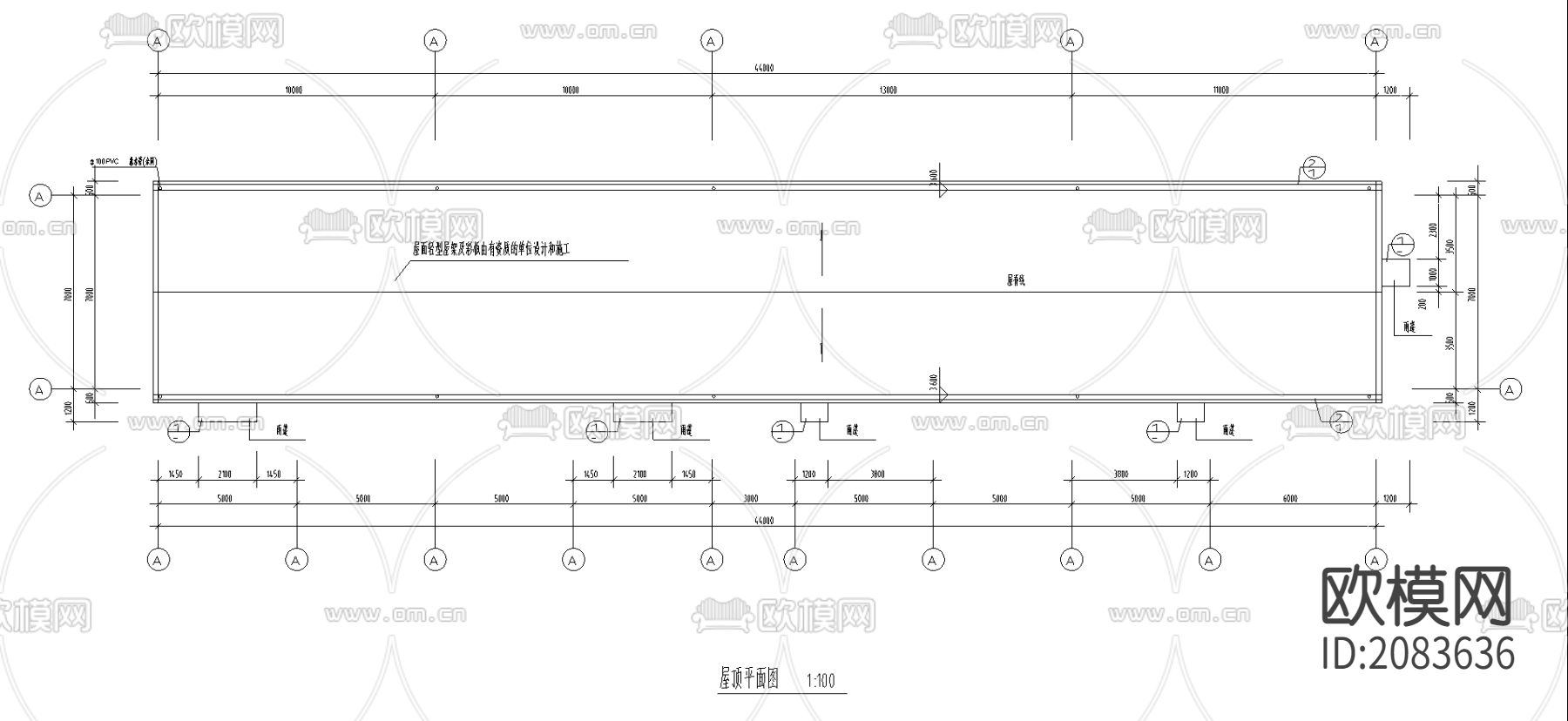 食堂设计CAD施工图下载（渲染图2）