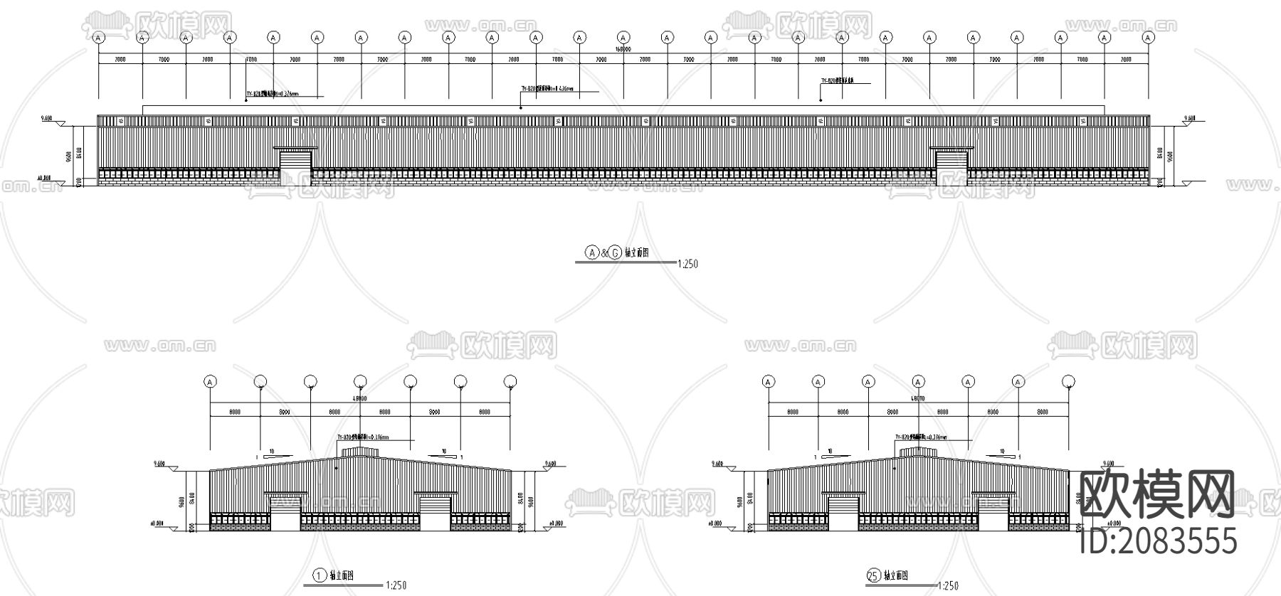 某公司48厂房工程CAD施工图下载（渲染图2）