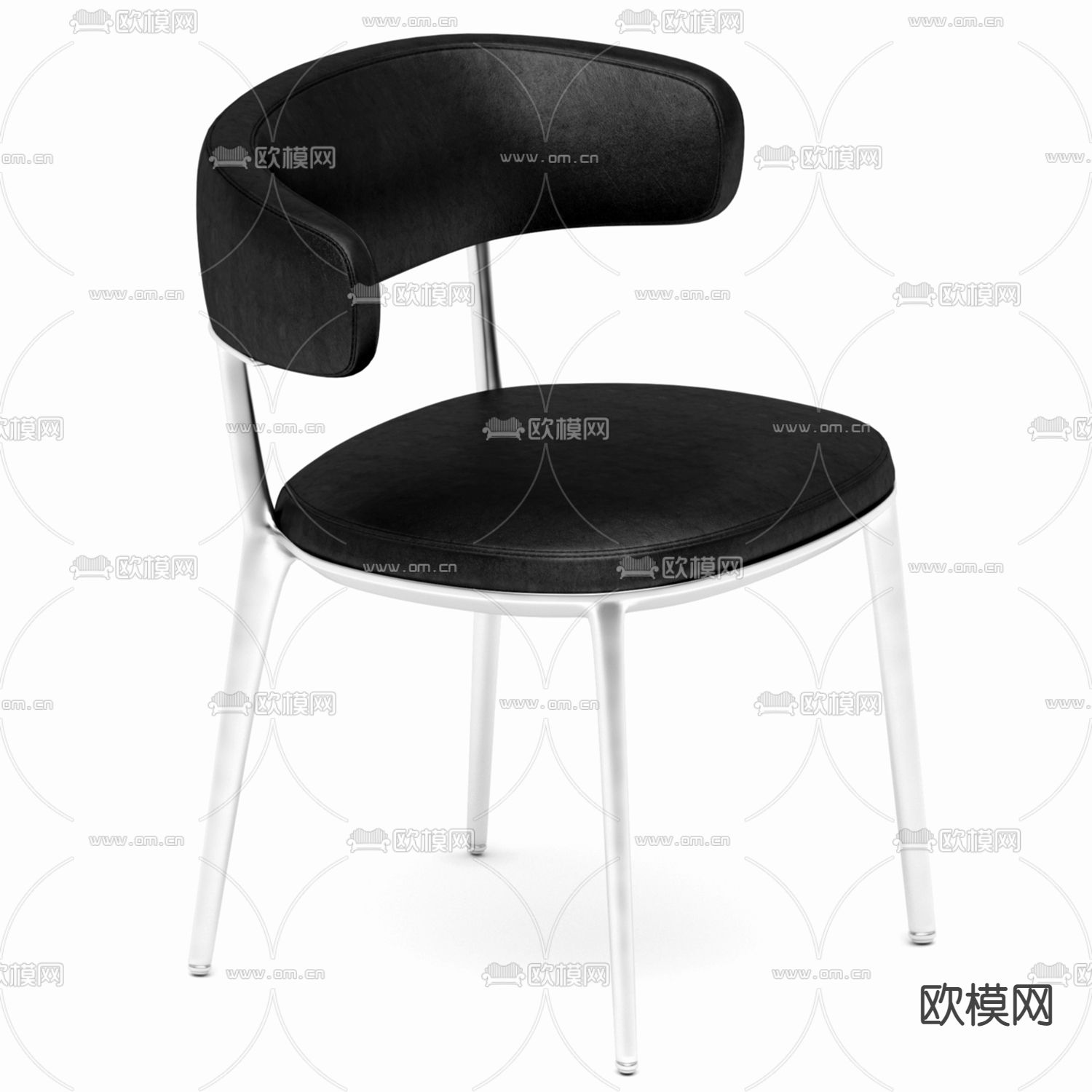 B&B italia 现代皮革休闲椅3d模型下载（渲染图4）