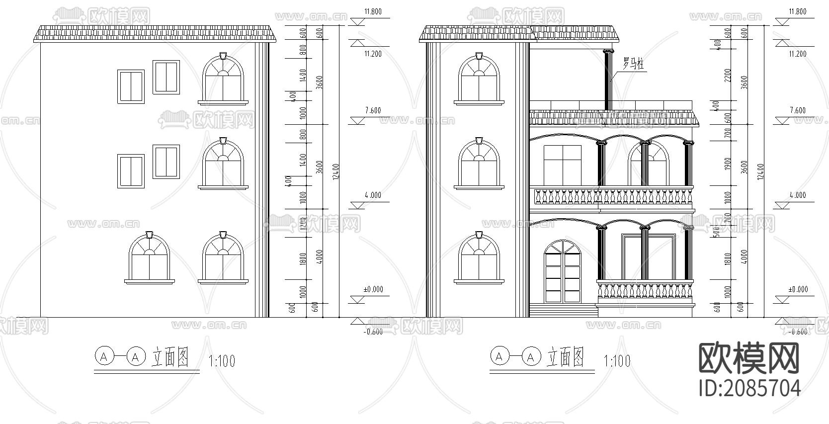 农村住宅方案CAD平面图下载（渲染图3）