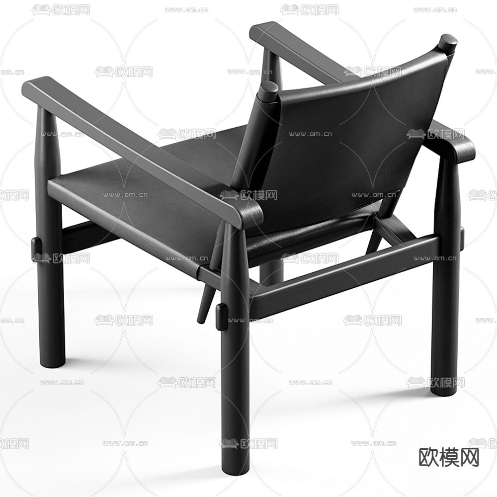 Cassina 皮革休闲椅3d模型下载（渲染图3）