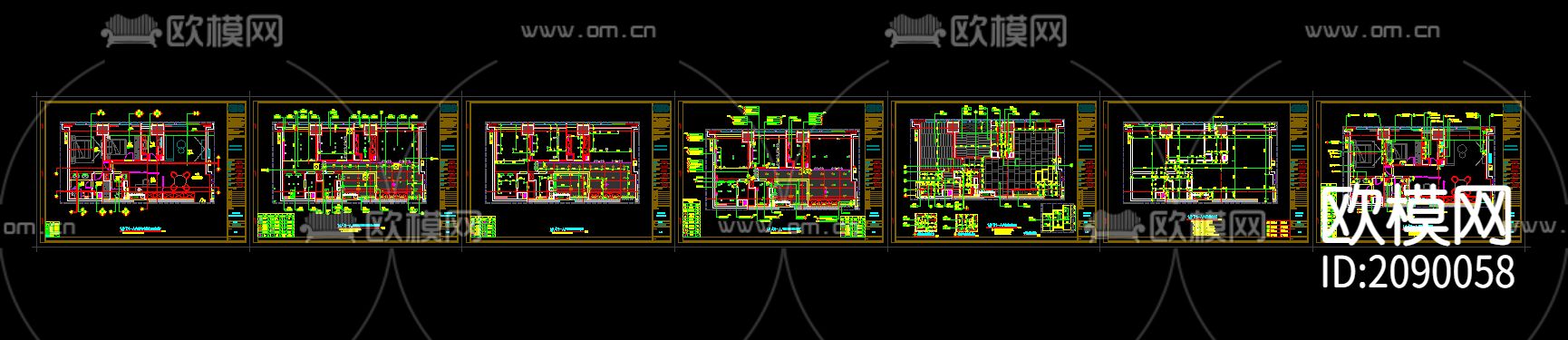 万科样板间CAD施工图下载（渲染图3）