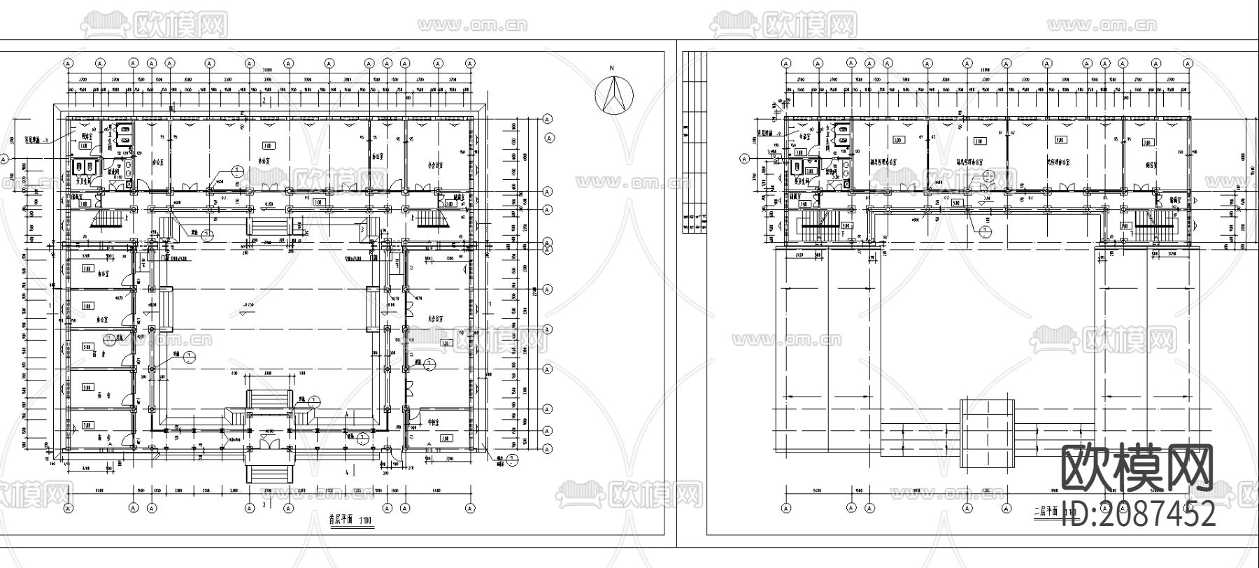 中国古建四合院CAD施工图下载（渲染图6）