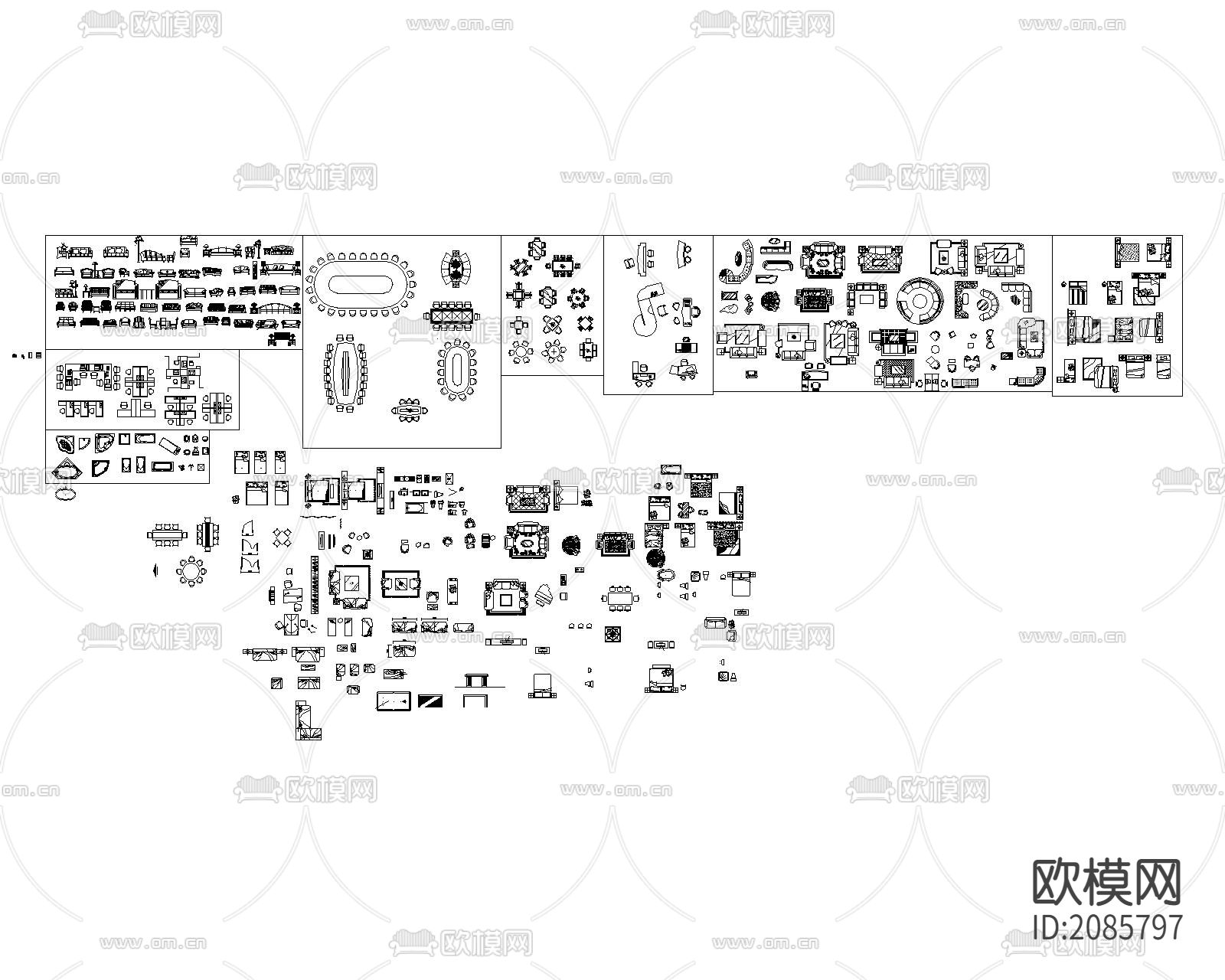 全套家具CAD图块下载