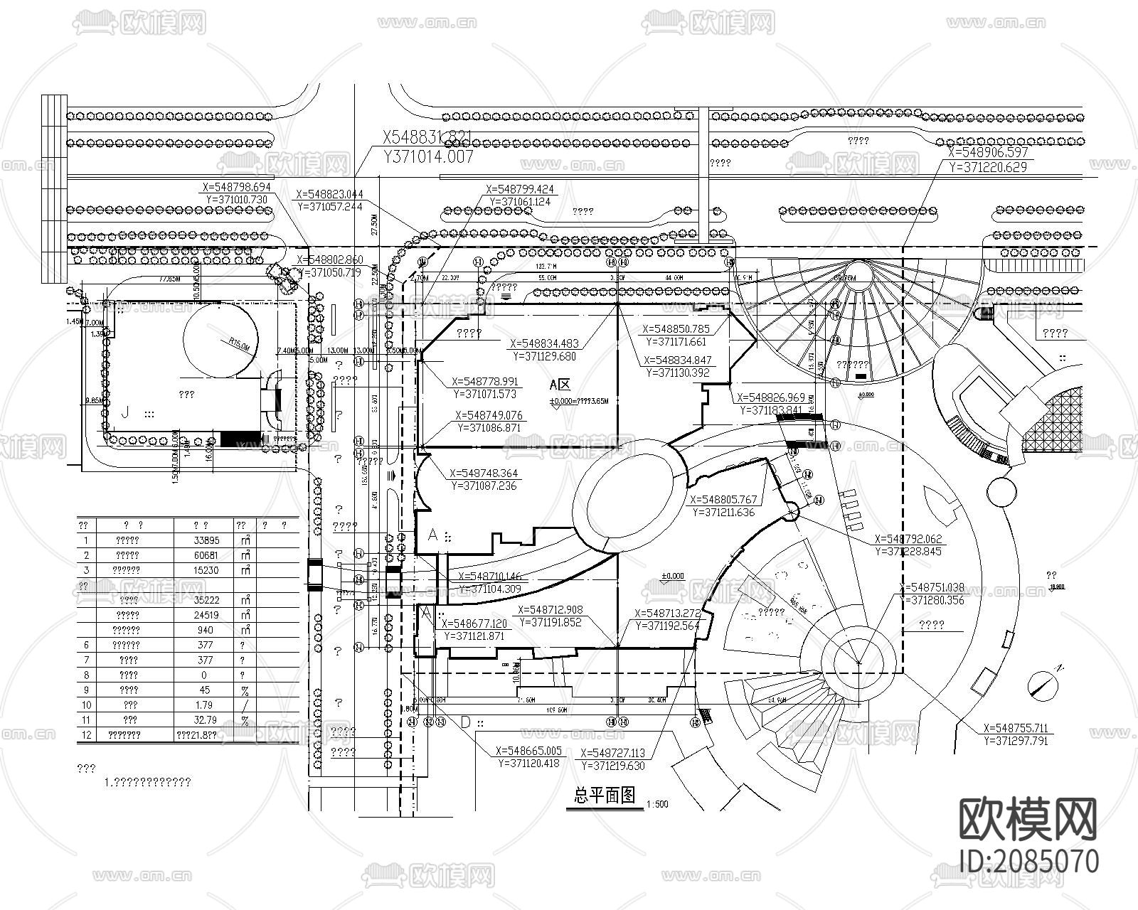 商业楼(车库)建筑施工图CAD图-免费3dmax模型库-欧模网