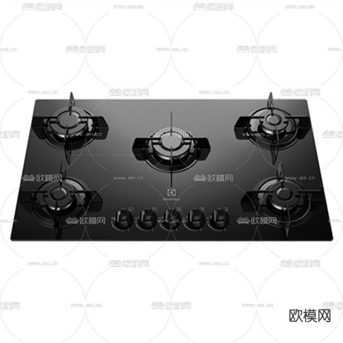 现代简约金属炉灶免费3d模型下载