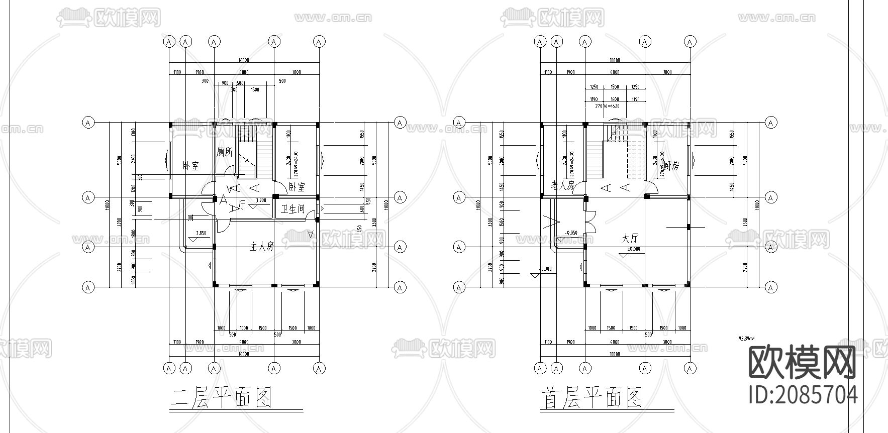 农村住宅方案CAD平面图下载（渲染图7）