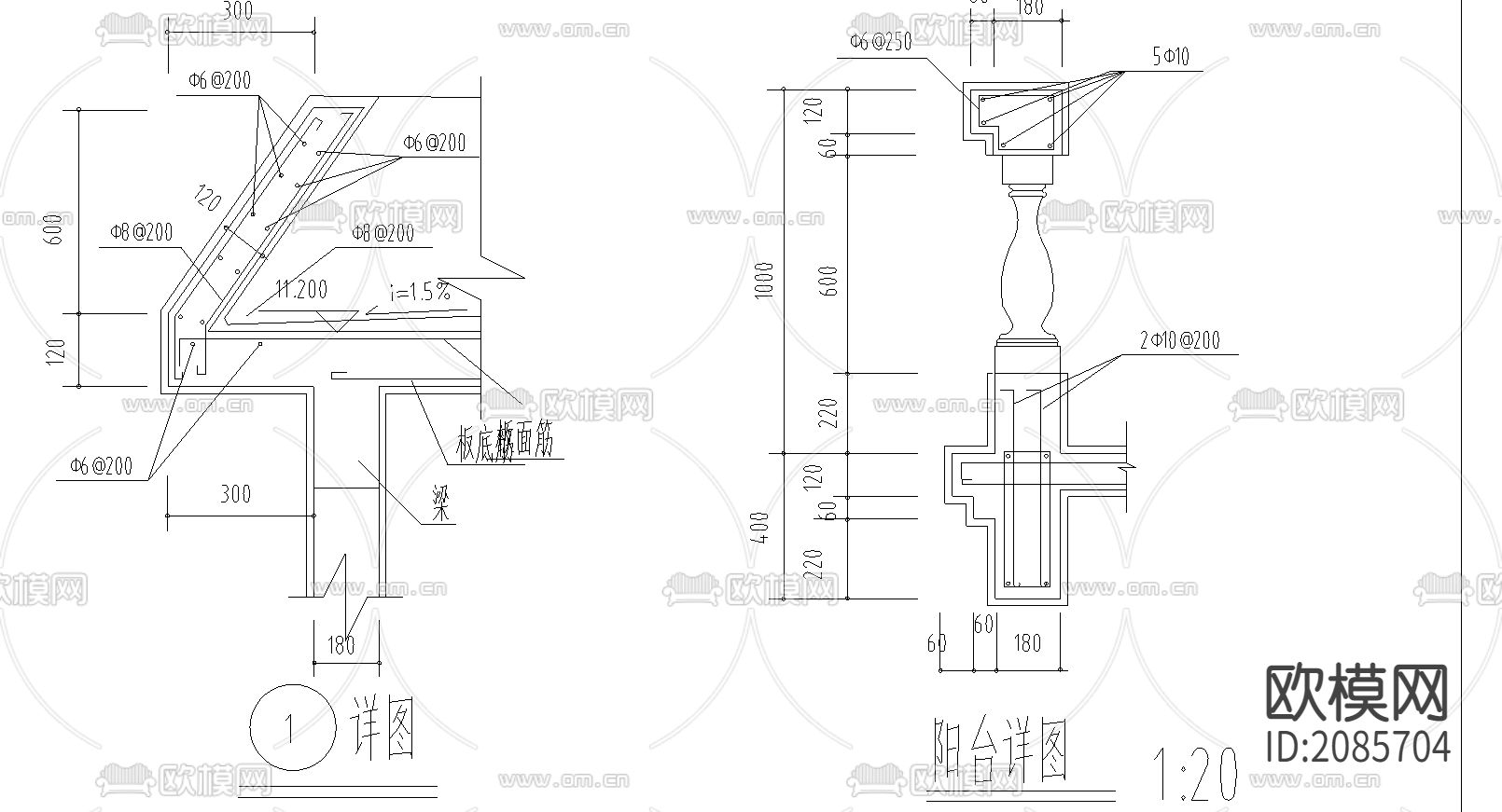农村住宅方案CAD平面图下载（渲染图2）