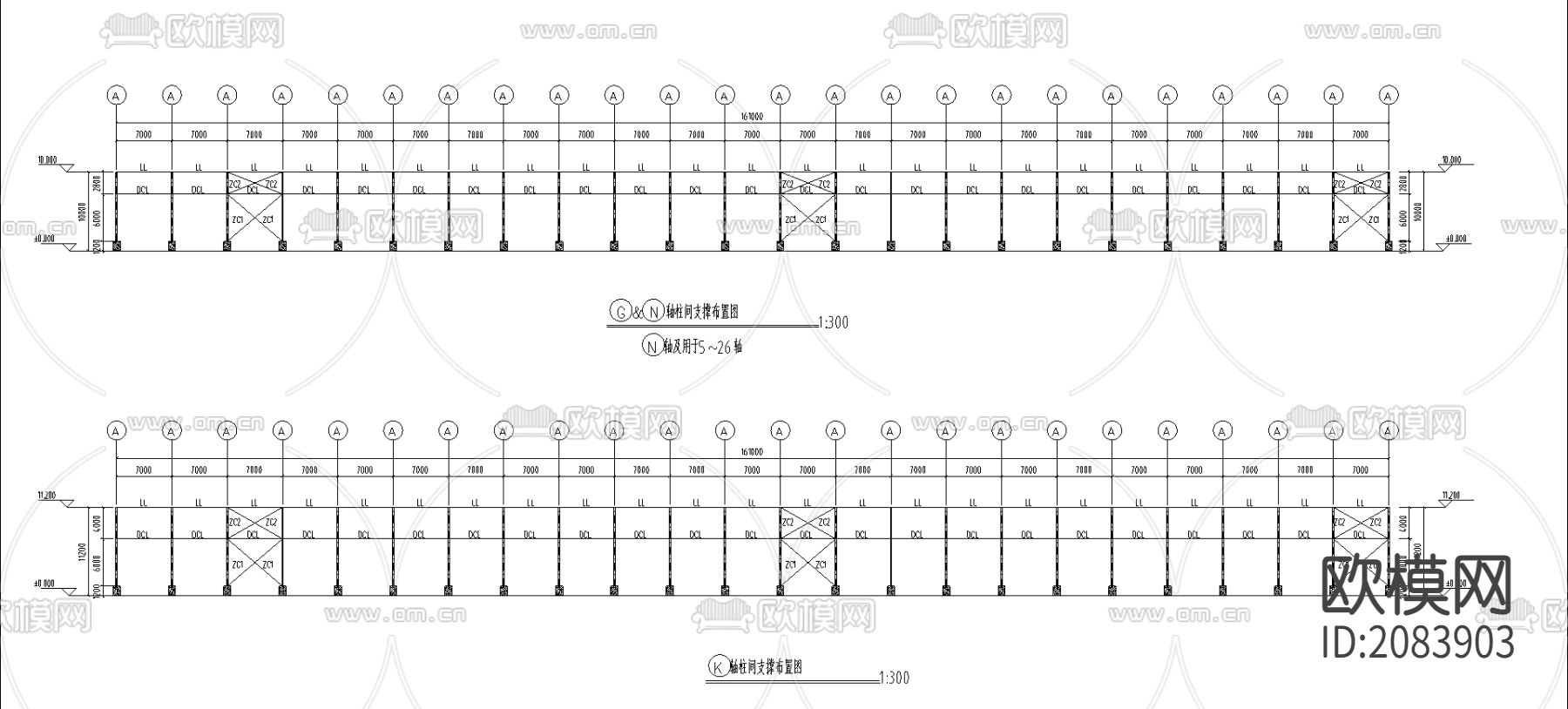 某公司厂房工程CAD施工图下载（渲染图2）