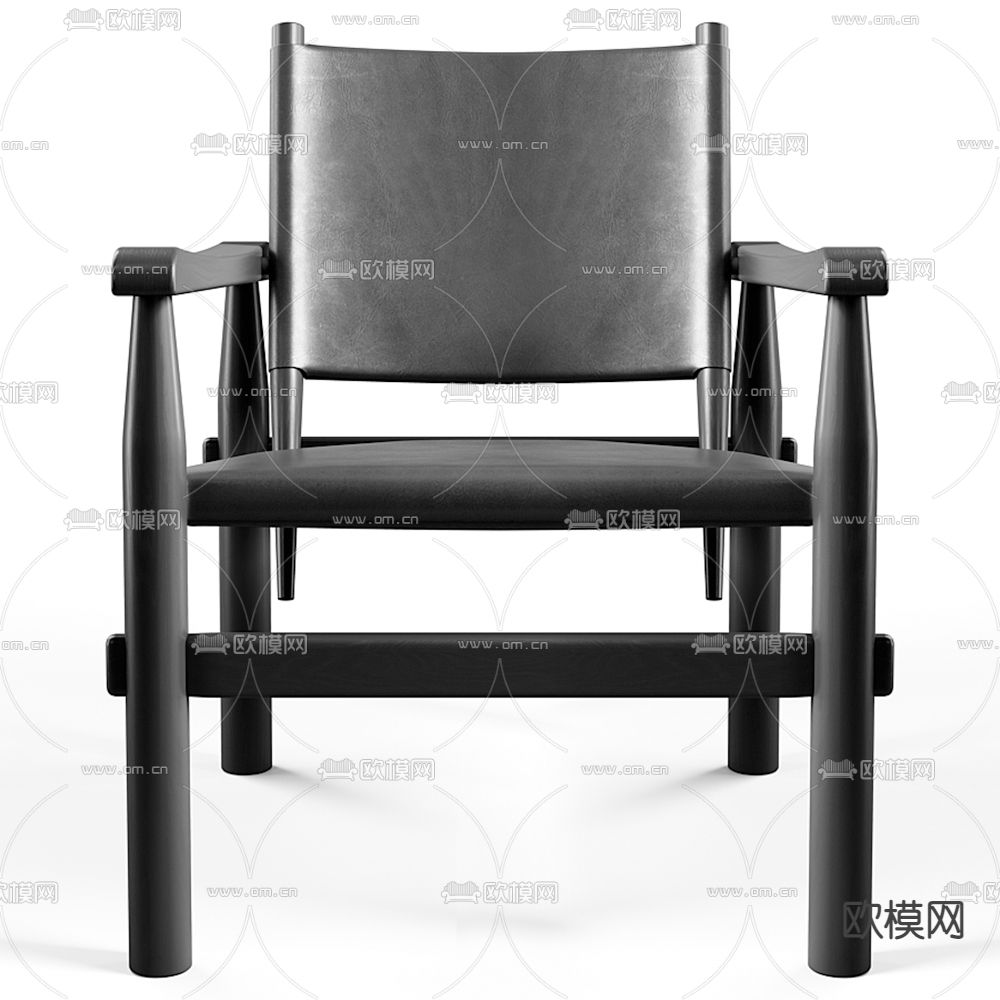 Cassina 皮革休闲椅3d模型下载（渲染图2）