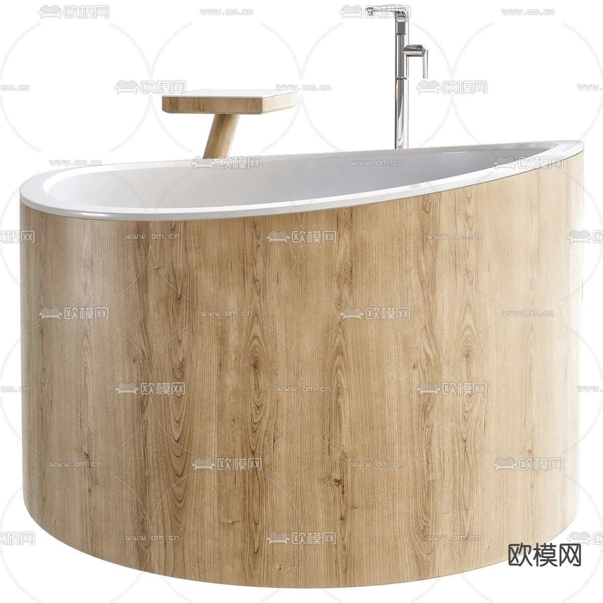 北欧木桶浴缸3d模型下载
