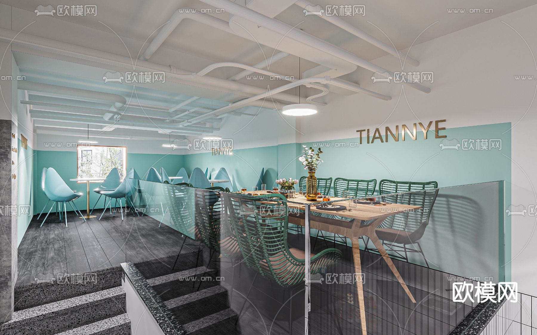 现代蛋糕店3d模型下载（渲染图4）