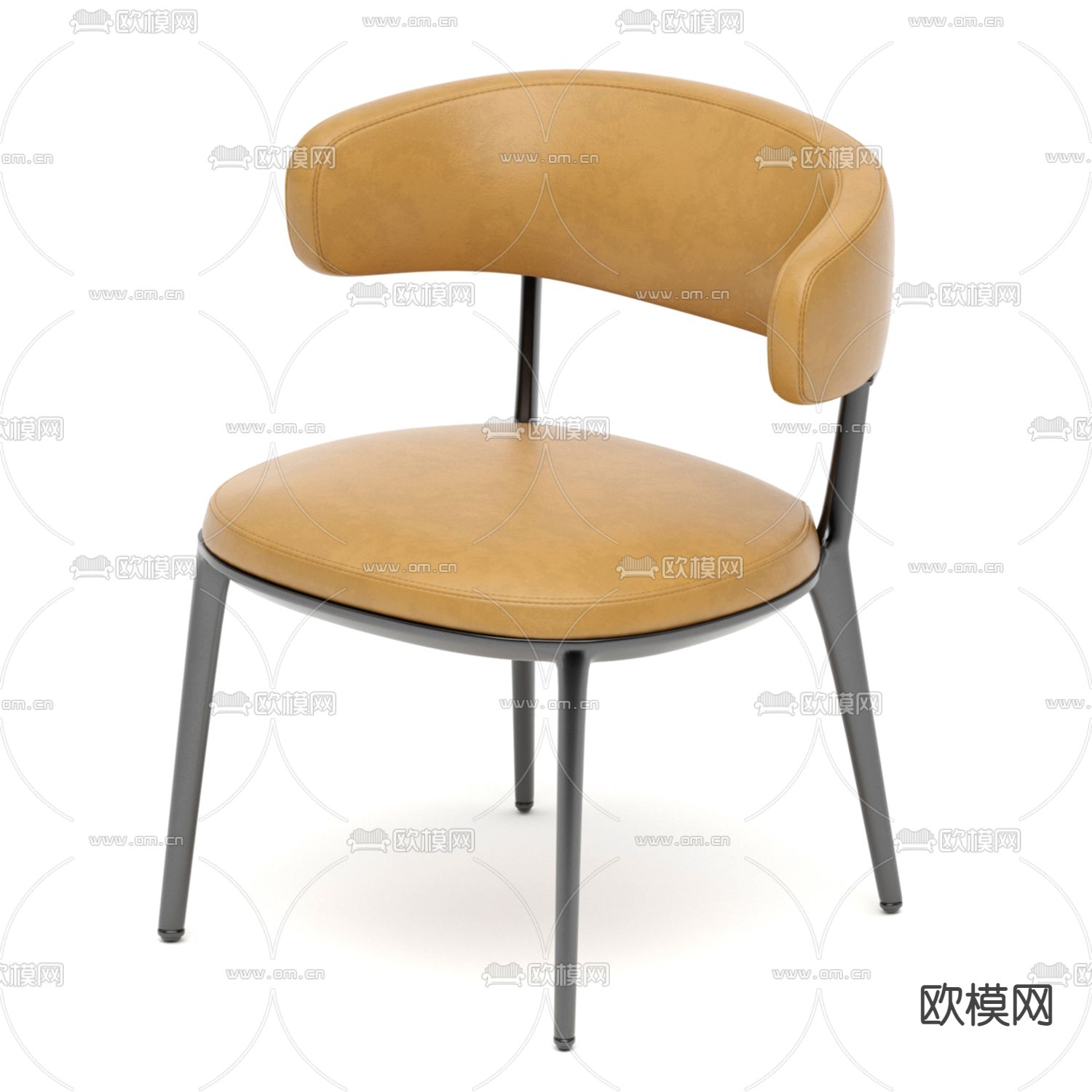 B&B italia 现代皮革休闲椅3d模型下载（渲染图5）