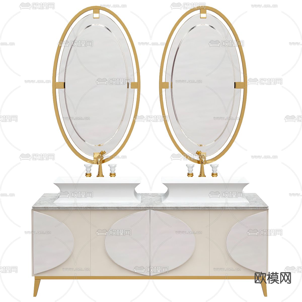 现代浴室柜洗手台3d模型下载