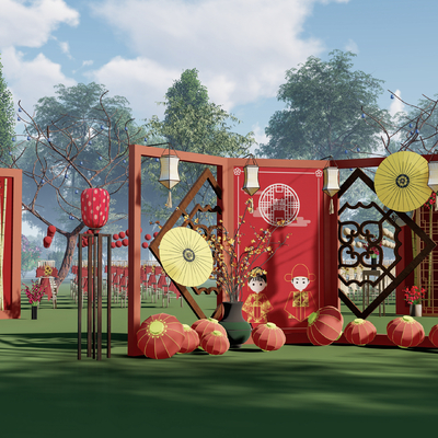  中式婚礼装扮su模型 