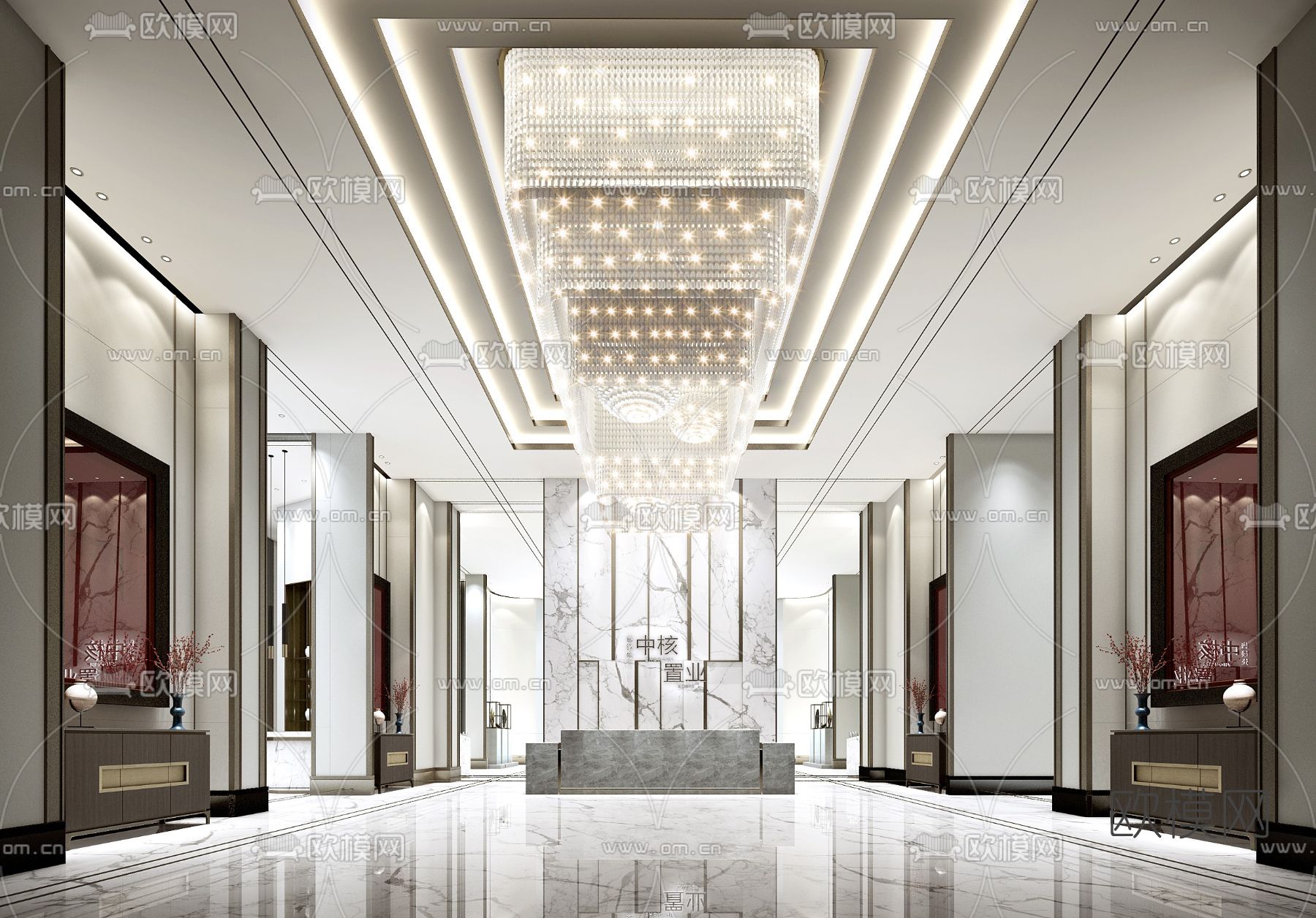 现代售楼处3d模型下载（渲染图1）