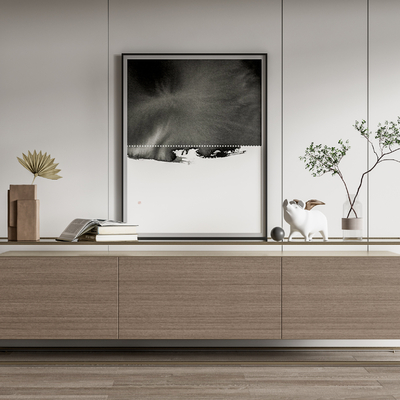 现代电视柜su模型