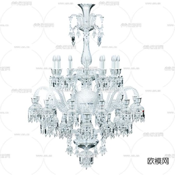 欧式古典水晶吊灯免费3d模型下载_ID11927435_3dmax免费模型-欧模网