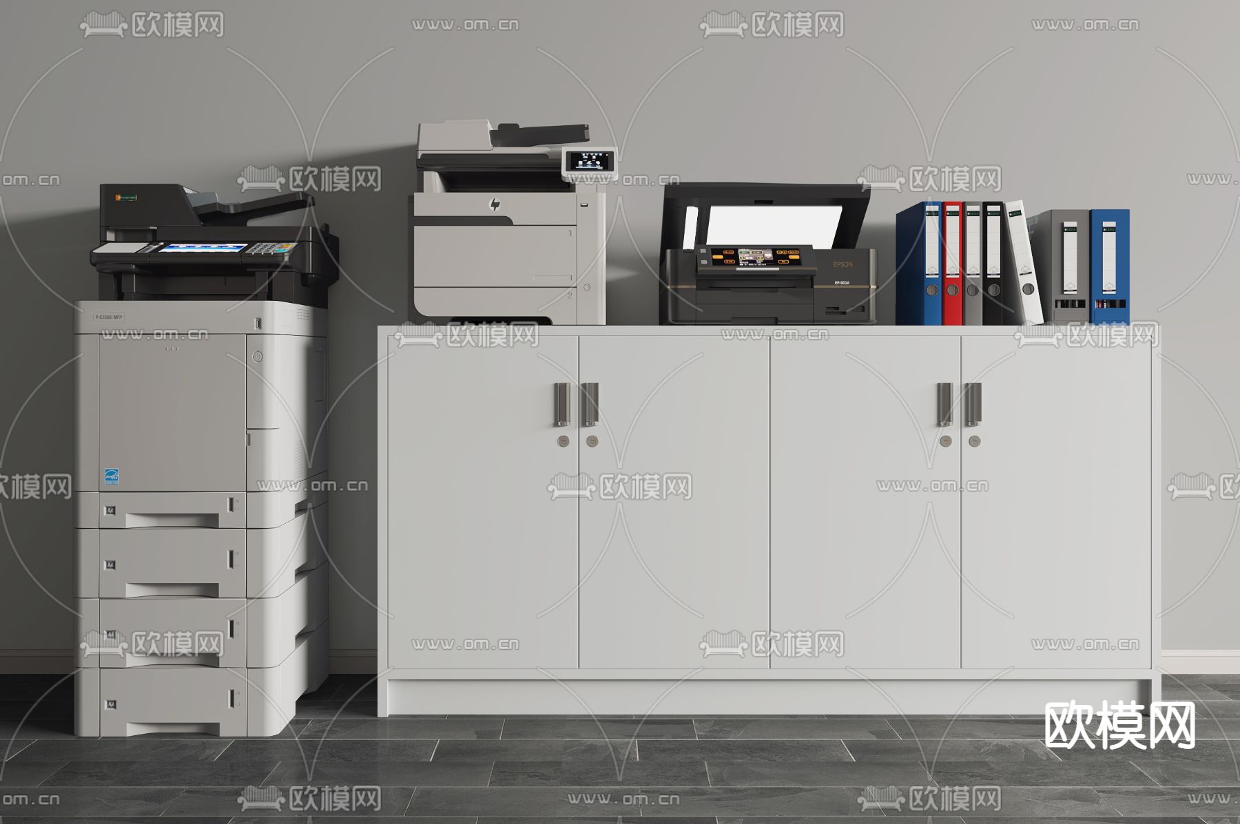 现代文件柜打印机3d模型下载