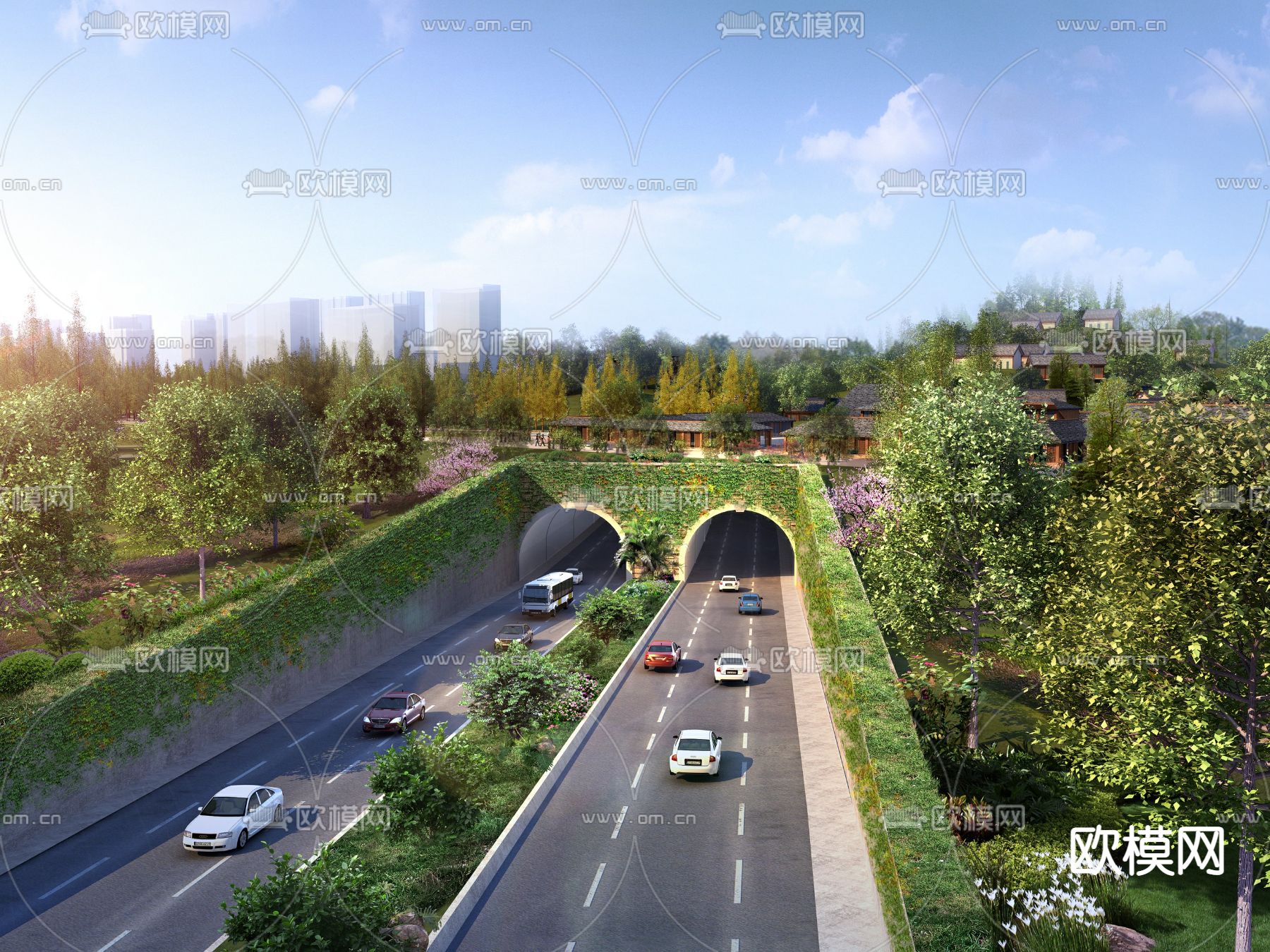 现代隧道景观3d模型