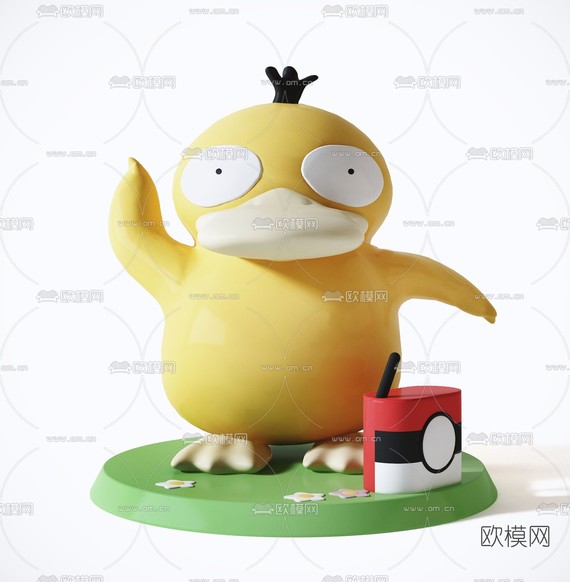 现代可达鸭儿童玩具3d模型下载