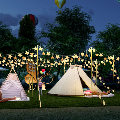  现代装饰灯su模型 