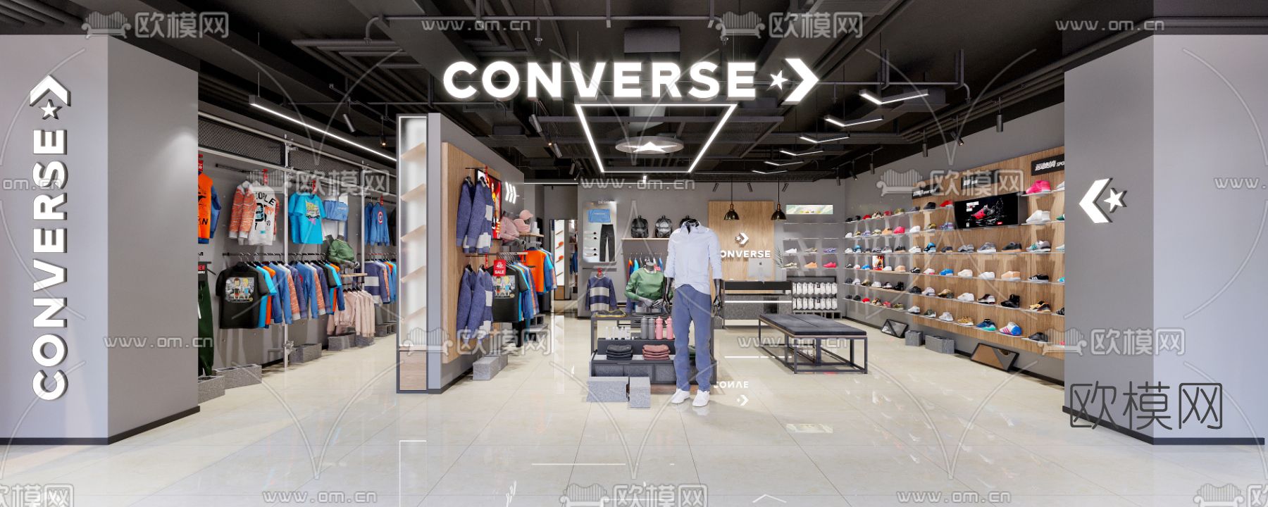 现代服装店3d模型下载（渲染图3）