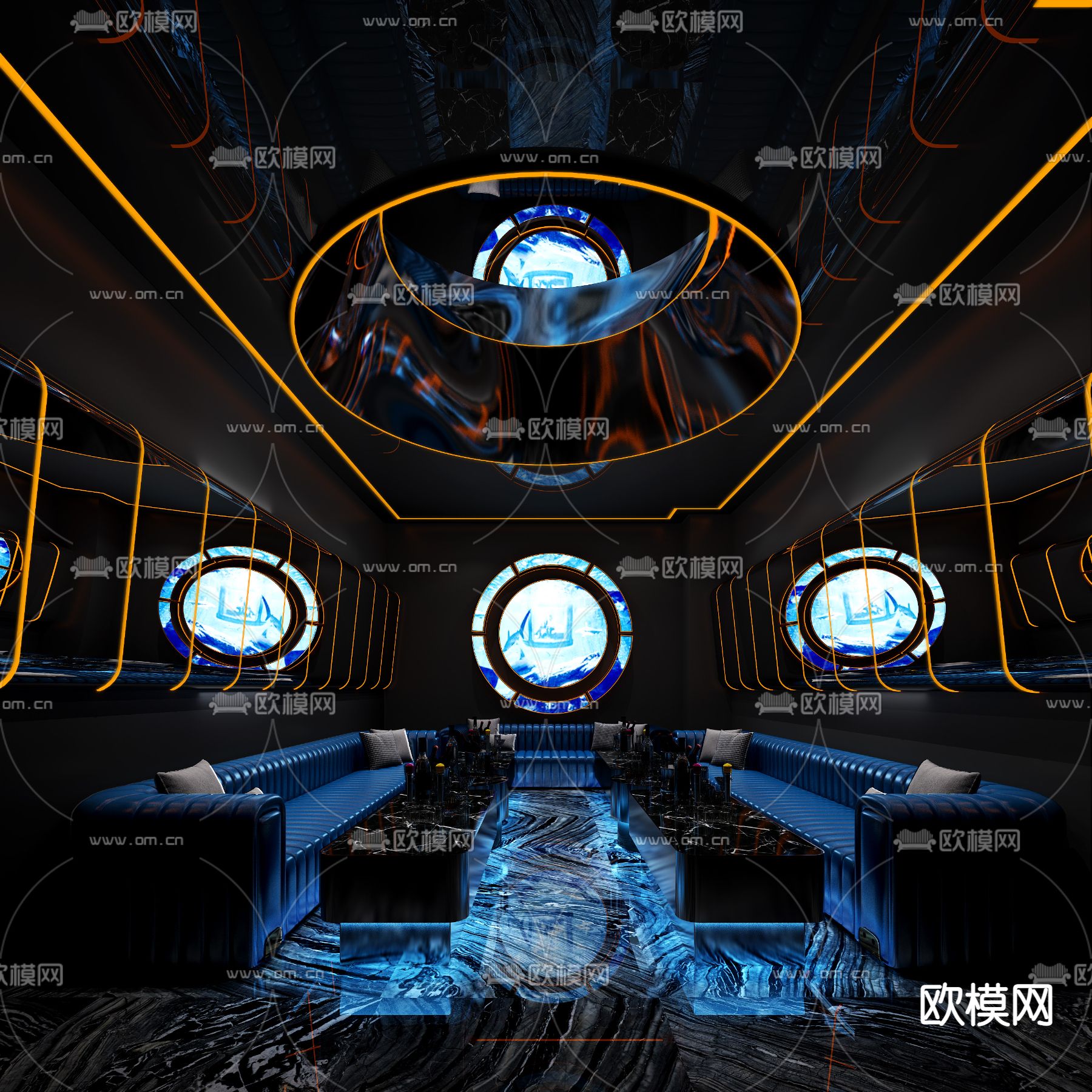 现代KTV包房免费3d模型下载