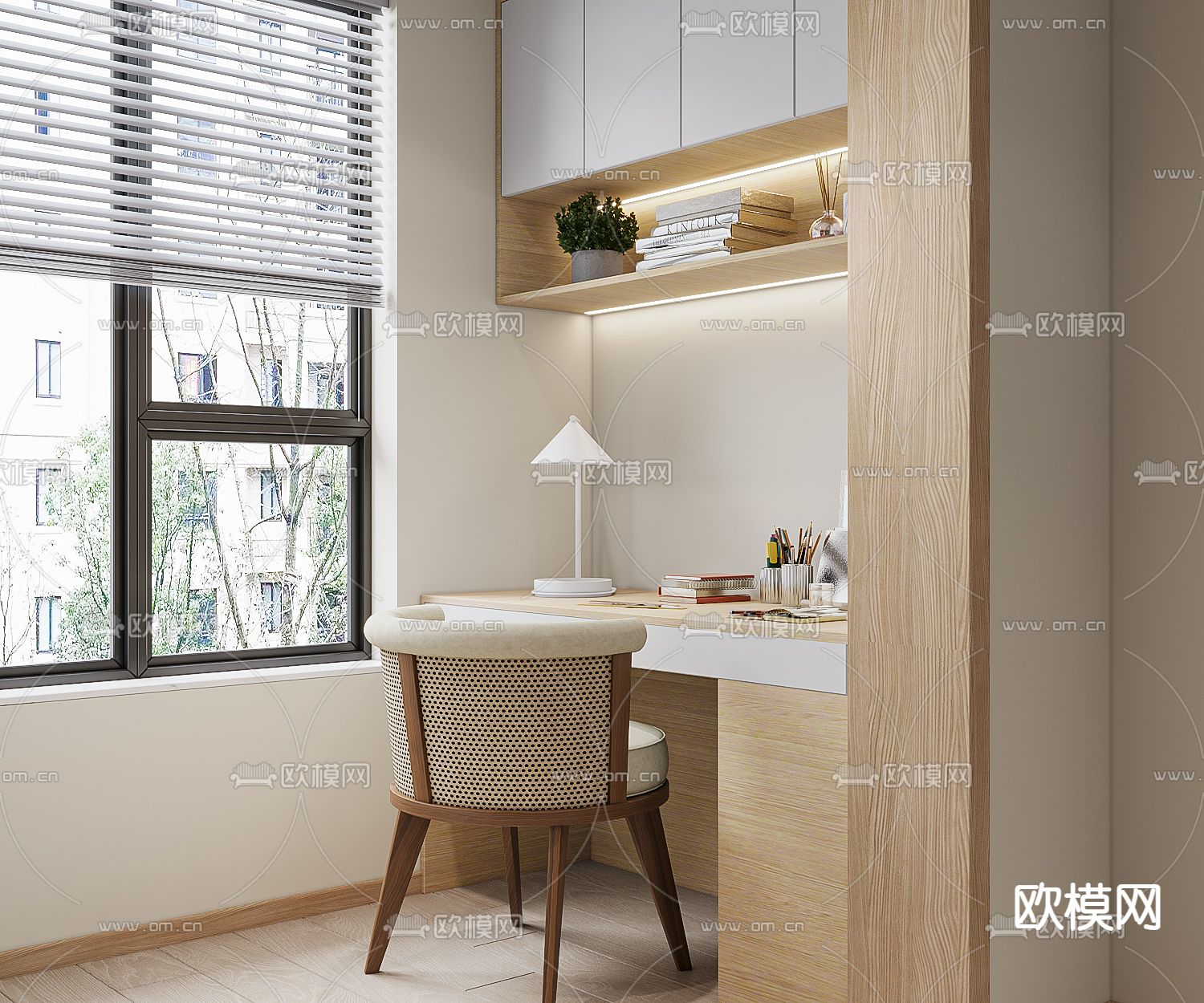 日式简约客餐厅3d模型下载（渲染图9）