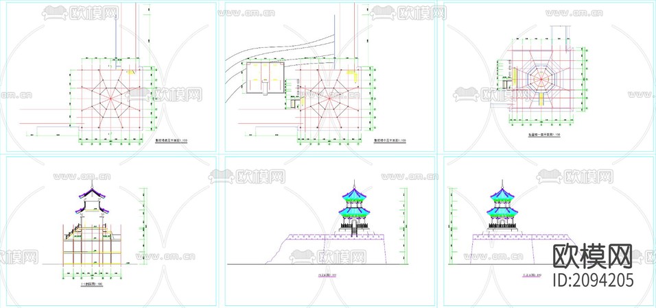 古建筑建筑CAD施工图下载