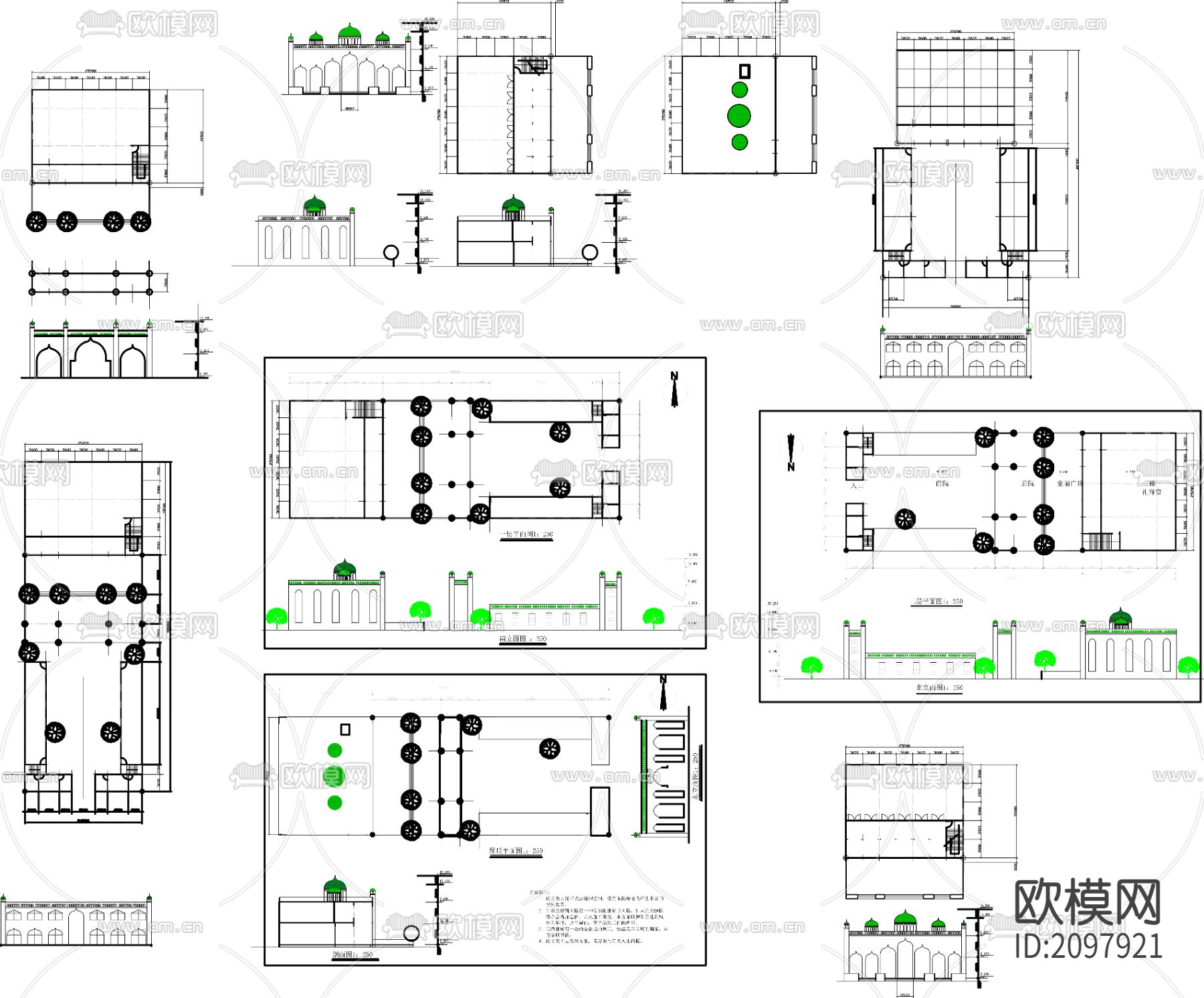清真寺CAD方案图下载