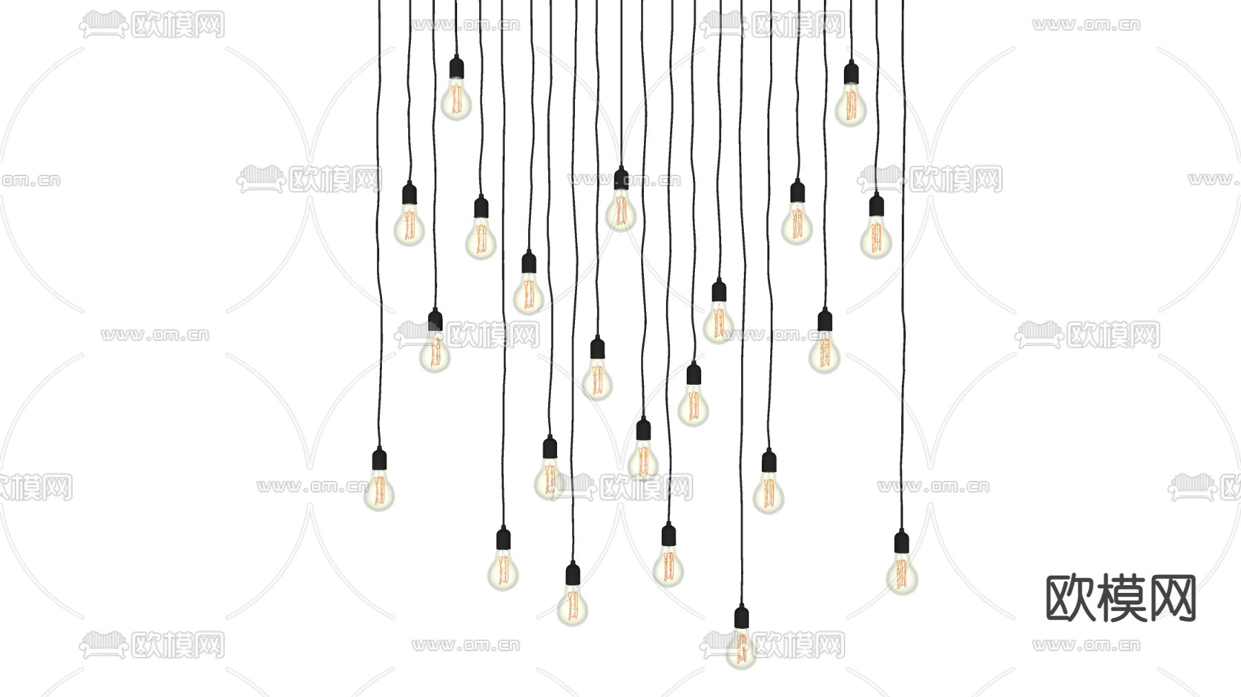 工业风灯泡su模型下载（渲染图2）