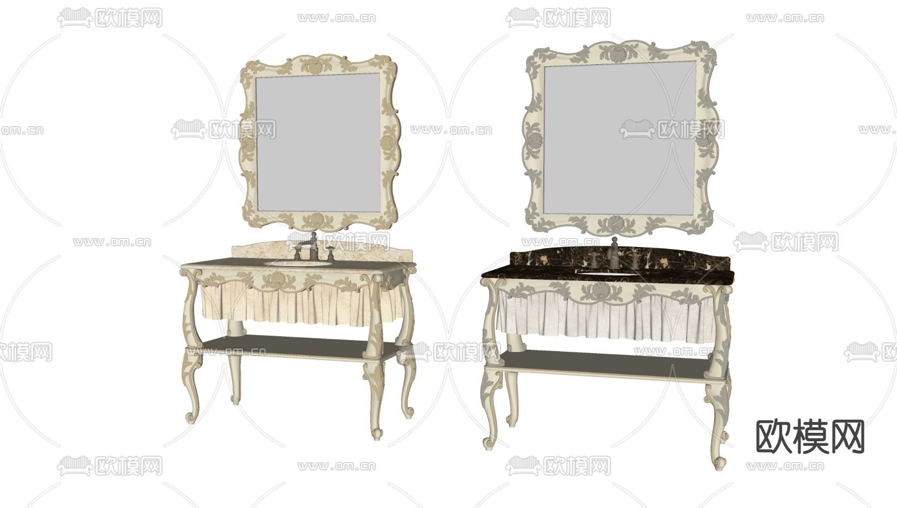 欧式台盆su模型