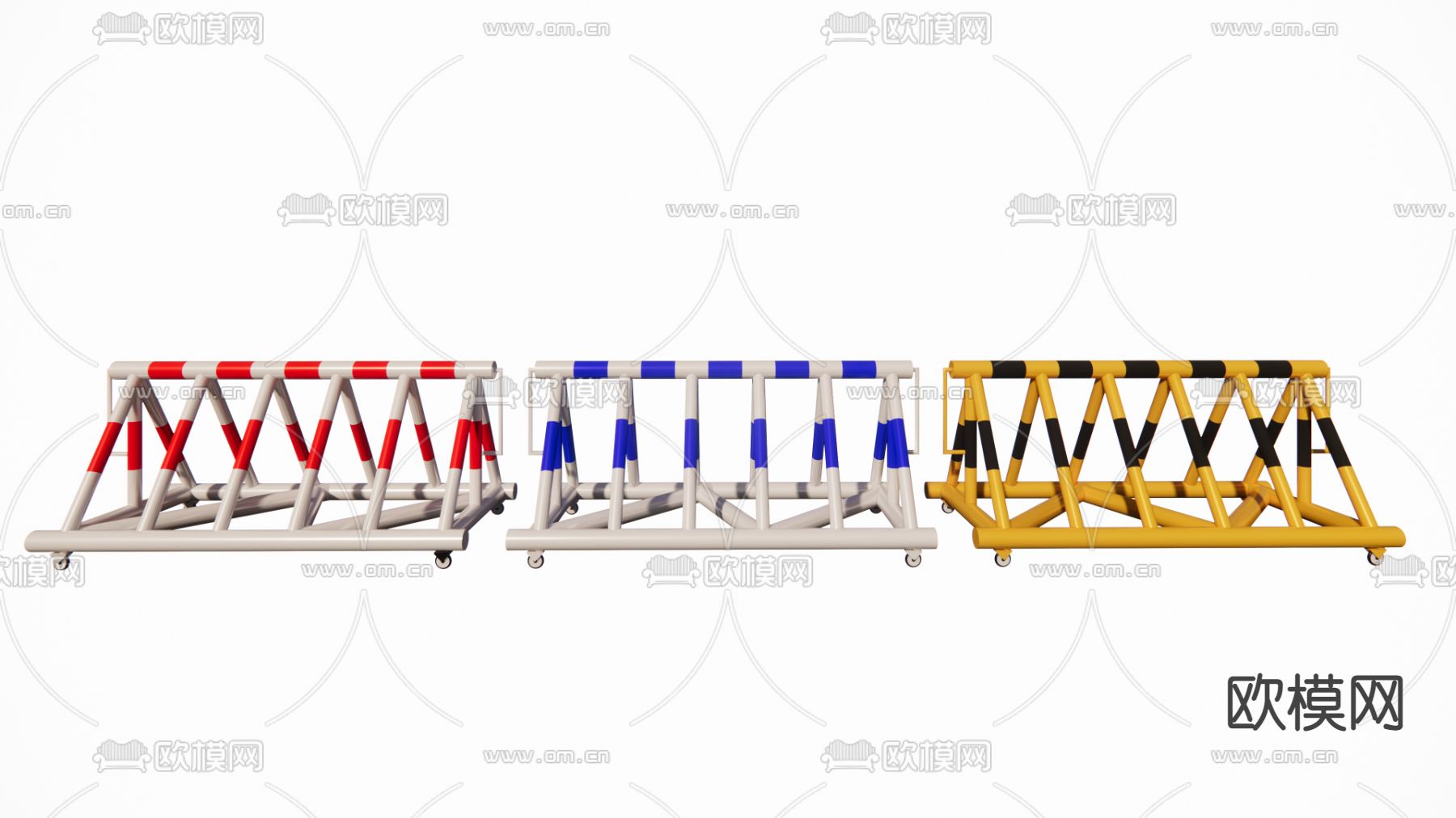 现代路障拒马栏杆su模型下载（渲染图2）