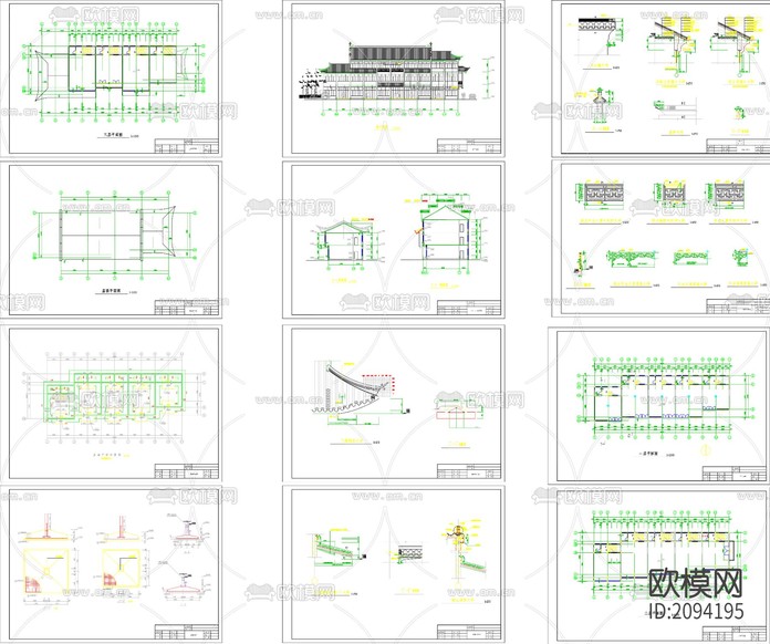 仿古建筑CAD詳圖下載